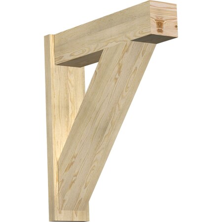 Ekena Millwork Traditional Block Rough Sawn Outlooker, Douglas Fir, 8"W x 32"D x 36"H OUT08X32X36TRA05RDF